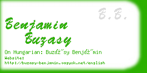 benjamin buzasy business card